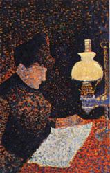 Paul Signac Woman by Lamplight oil painting image